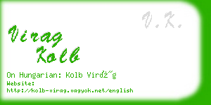 virag kolb business card